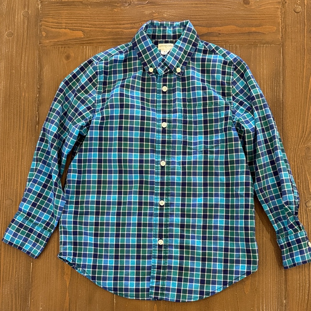Boys JCrew Crewcuts Button Down Shirt Size 6/7